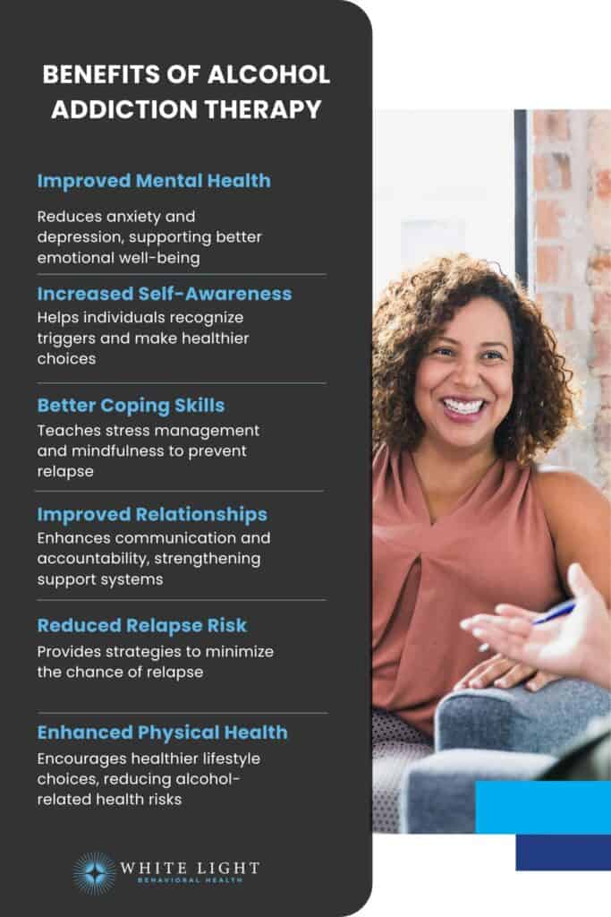 Benefits of alcohol addiction therapy