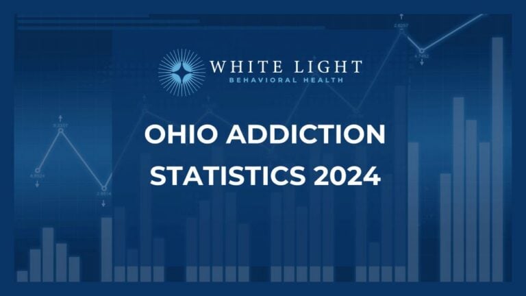 a graph showing some Ohio addiction statistics in 2024