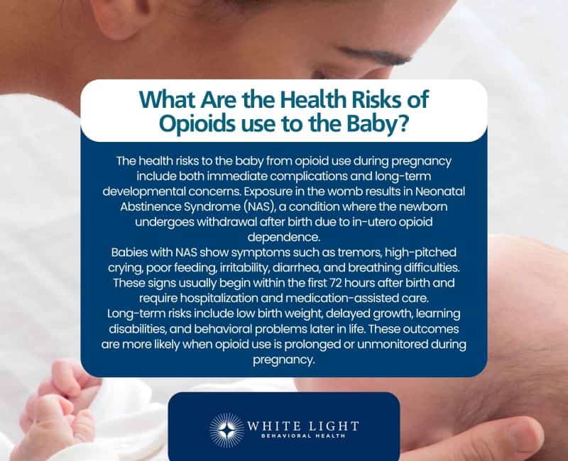 Health risks of opioid use to babies while pregnant