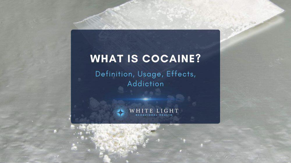 Cocaine behind text saying "What is Cocaine?"