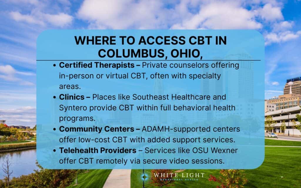 Where to access CBT in Columbus, Ohio