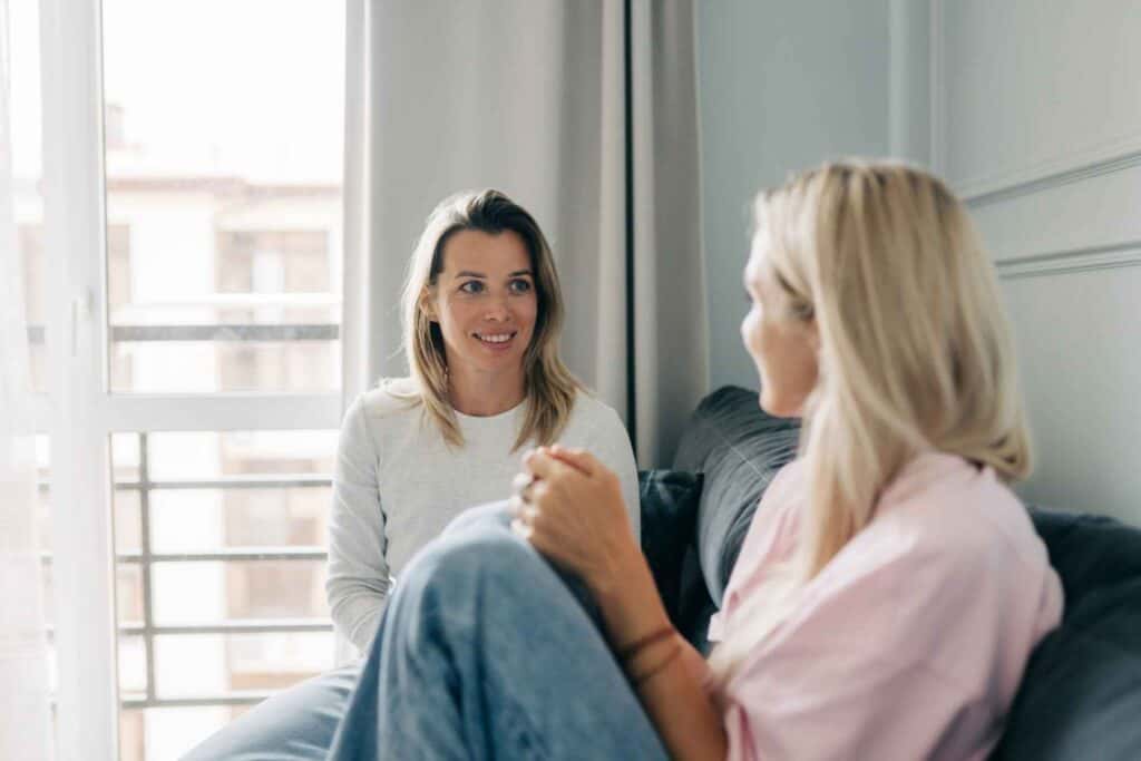 Benzodiazepine Detox 1 Woman receiving counseling and support during benzodiazepine withdrawal and recovery.